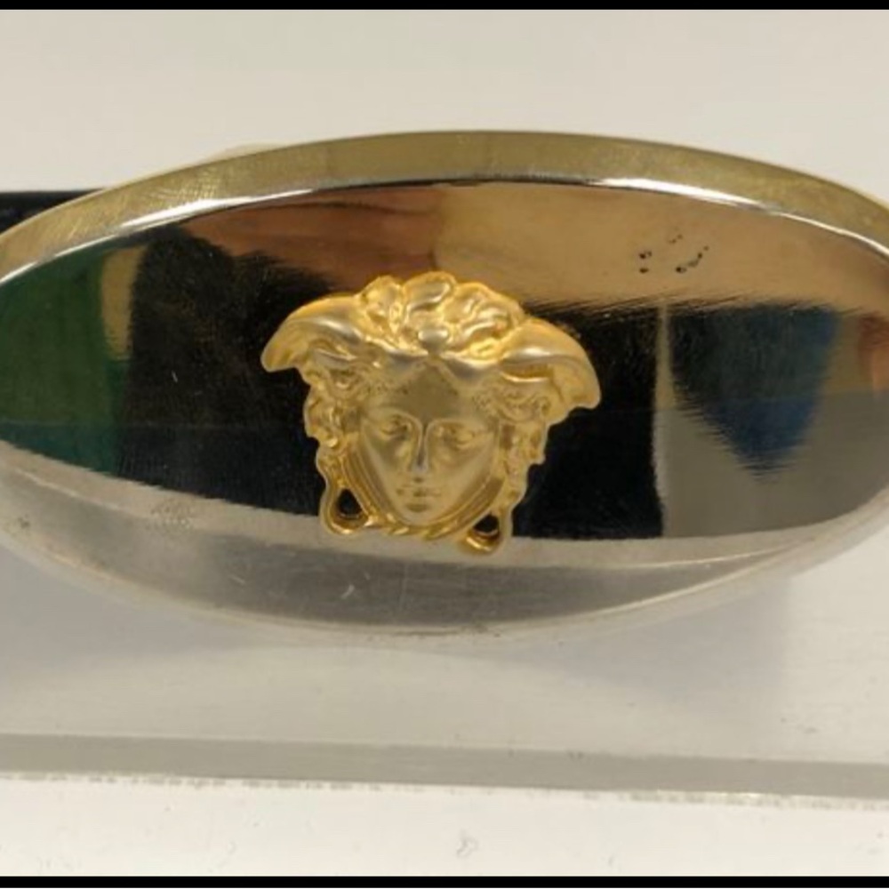 Versace Black Leather Belt Authenticated